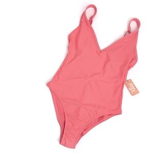Kona Sol . Coral One-Piece Swimsuit